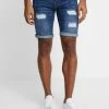 Indicode Jeans Kaden Holes - Jeansshorts - Medium Indigo