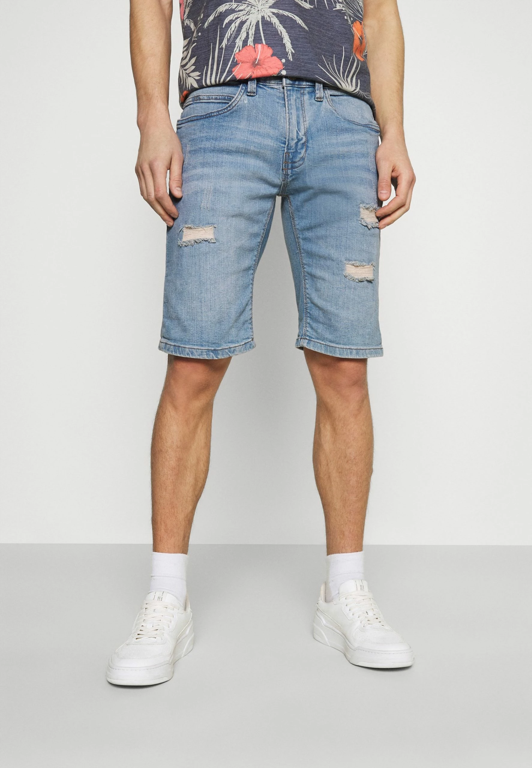 Indicode Jeans Kaden Holes - Jeansshorts - Blue Wash 3 Indicode Jeans Kaden Holes - Jeansshorts - Blue Wash