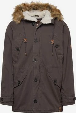 INDICODE JEANS Vinterparkas 'Fann' Grafitt