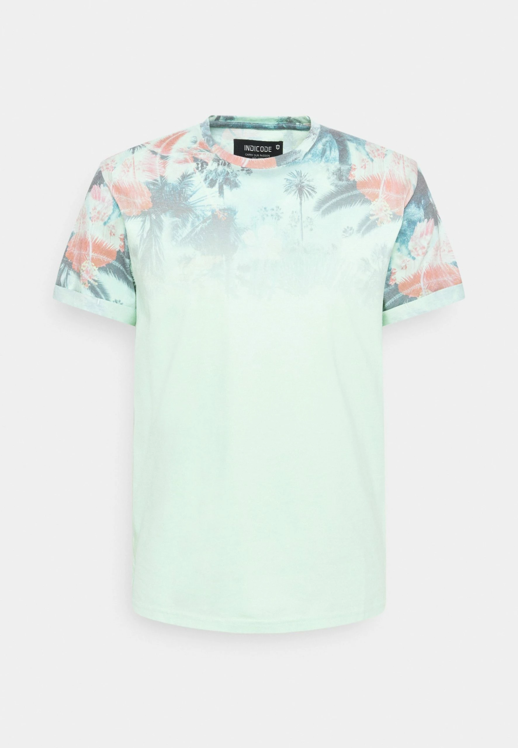 Indicode Jeans Palencia - T-Shirts Med Print - Pastel Green 2 Indicode Jeans Palencia - T-Shirts Med Print - Pastel Green