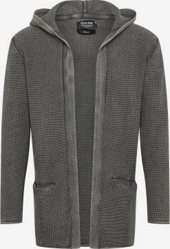 INDICODE JEANS Strikkejakke 'Graham' Mørkegrå